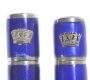 PAIR OF IMPERIAL BLUE ENAMEL & SILVER PLATED LIPSTICKS at Ross's Online Art Auctions