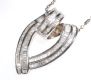 18 CT WHITE GOLD DIAMOND PENDANT OF A HEART FORM ON A 14 CT WHITE GOLD CHAIN at Ross's Online Art Auctions
