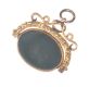 9 CT GOLD BLOODSTONE & CARNELIAN SWIVEL FOB at Ross's Online Art Auctions