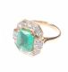 18 CT GOLD EMERALD & DIAMOND RING at Ross's Online Art Auctions
