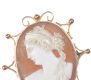 9 CT GOLD MOUNTED CAMEO BROOCH at Ross's Online Art Auctions