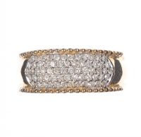 9 CT GOLD DIAMOND BOMBE SHAPED RING at Ross's Online Art Auctions