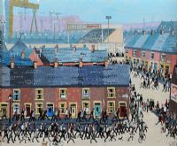 SATURDAY FOOTBALL, EAST BELFAST by Cupar Pilson at Ross's Online Art Auctions