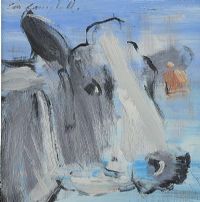 BLUE MOO by Con Campbell at Ross's Online Art Auctions