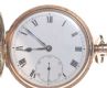9 CT ROSE GOLD HUNTER POCKET WATCH 17 JEWEL at Ross's Online Art Auctions