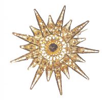 22 CT PIERCED GOLD STAR BROOCH at Ross's Online Art Auctions