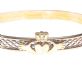 ROLLED GOLD PIERCED CLADDAGH BANGLE at Ross's Online Art Auctions