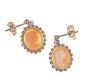 PAIR OF CARVED GOLD MOUNTED CAMEO SHELL EARRINGS at Ross's Online Art Auctions