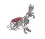 SILVER AND VELVET PIN CUSHION HARE at Ross's Online Art Auctions