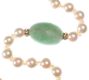 FAUX PEARL AND JADEITE NECKLACE WITH SILVER CLASP at Ross's Online Art Auctions