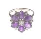 18 CT WHITE GOLD AMETHYST AND DIAMOND CLUSTER RING at Ross's Online Art Auctions