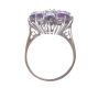 18 CT WHITE GOLD AMETHYST AND DIAMOND CLUSTER RING at Ross's Online Art Auctions
