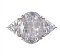 CUBIC ZIRCONIA AND SILVER RING at Ross's Online Art Auctions