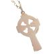 9 CT GOLD AND CONNEMARA MARBLE CELTIC CROSS AND CHAIN at Ross's Online Art Auctions