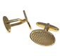 PAIR OF 9 CT ENGRAVED GOLD CUFFLINKS at Ross's Online Art Auctions