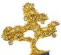 GILT BONSAI TREE BROOCH SET WITH CRYSTALS AND BLUE ENAMEL at Ross's Online Art Auctions