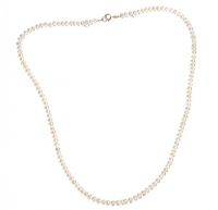 FRESHWATER PEARL NECKLACE WITH 9 CT GOLD CLASP at Ross's Online Art Auctions