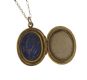9 CT GOLD ENAMEL LOCKET AND CHAIN at Ross's Online Art Auctions