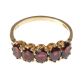 9 CT GOLD FIVE STONE GARNET DRESS RING at Ross's Online Art Auctions