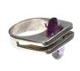 SILVER AND AMETHYST DRESS RING at Ross's Online Art Auctions