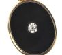 14 CT GOLD OVAL AND ONYX AND DIAMOND PENDANT at Ross's Online Art Auctions