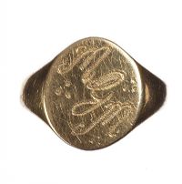 9 CT GOLD GENT'S SIGNET RING at Ross's Online Art Auctions