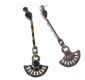 STERLING SILVER, ONYX AND DIAMANT DROP EARRINGS at Ross's Online Art Auctions