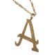 9 CT GOLD 'LETTER A' PENDANT AND CHAIN at Ross's Online Art Auctions