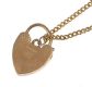 9 CT GOLD HEART LOCKET AND GOLD PLATE CHAIN at Ross's Online Art Auctions