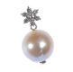 18 CT WHITE GOLD DIAMOND AND PEARL DROP EARRINGS at Ross's Online Art Auctions