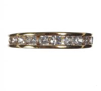 9 CT GOLD AND DIAMOND BAND at Ross's Online Art Auctions