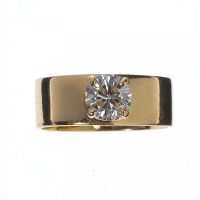 14 CT GOLD DIAMOND SOLITAIRE RING at Ross's Online Art Auctions