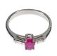18 CT WHITE GOLD AND DIAMOND RUBY RING at Ross's Online Art Auctions