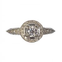 14 CT WHITE GOLD DIAMOND RING at Ross's Online Art Auctions