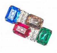 CRYSTAL AND DIAMANT BROOCH at Ross's Online Art Auctions