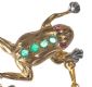9 CT GOLD EMERALD AND RUBY FROG BROOCH at Ross's Online Art Auctions