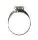 18 CT WHITE GOLD AND EMERALD TWIST RING at Ross's Online Art Auctions