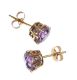 9 CT GOLD AND AMETHYST STUD EARRINGS at Ross's Online Art Auctions