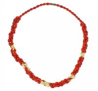 CORAL AND FRESH WATER PEARL NECKLACE at Ross's Online Art Auctions