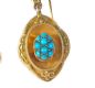 GOLD PLATE AND TURQUOISE DROP EARRINGS at Ross's Online Art Auctions