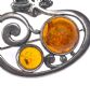 SILVER AND AMBER BROOCH at Ross's Online Art Auctions