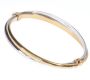 9 CT WHITE AND YELLOW GOLD BANGLE at Ross's Online Art Auctions