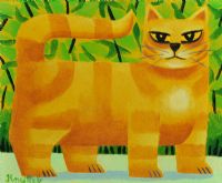 GOLDEN CAT by Graham Knuttel at Ross's Online Art Auctions