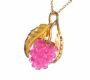 TIFFANY 18CT GOLD CARVED TOURMALINE RASPBERRY PENDANT AND CHAIN at Ross's Online Art Auctions
