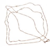 SET OF THREE 9CT ROSE GOLD GRADUATED CHAINS at Ross's Online Art Auctions