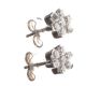 18CT WHITE GOLD FLORAL CLUSTER EARRINGS at Ross's Online Art Auctions