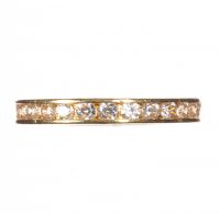14CT GOLD AND DIAMANT ETERNITY BAND at Ross's Online Art Auctions