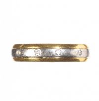 18CT GOLD AND DIAMOND BAND at Ross's Online Art Auctions