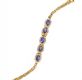 18CT GOLD SAPPHIRE AND DIAMOND CLUSTER BRACELET at Ross's Online Art Auctions