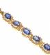 18CT GOLD SAPPHIRE AND DIAMOND CLUSTER BRACELET at Ross's Online Art Auctions